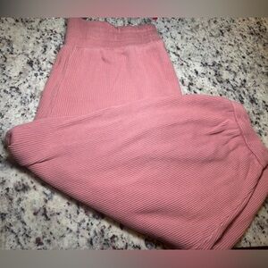 Free People Pink Ribbed Lounge Pants XL